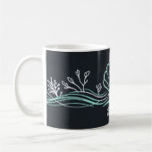 Muschel auf dunklem Grün Kaffeetasse (Links)