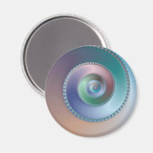 Muschel auf See - Fraktal Magnet (Vorderseite/Rückseite)