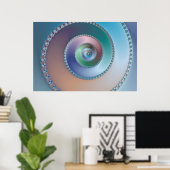 Muschel auf See - Fraktal-Poster Poster (Heimbüro)