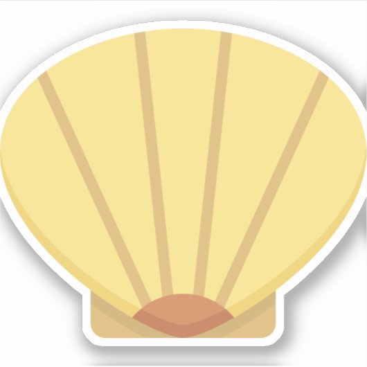 Muschel Aufkleber (Vorderseite)