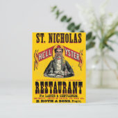 Muschel Austern Vintage Werbung Postkarte (Stehend Vorderseite)