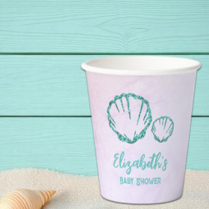 Muschel-Baby-Party Pappbecher