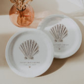 Muschel Babydusche Pappteller