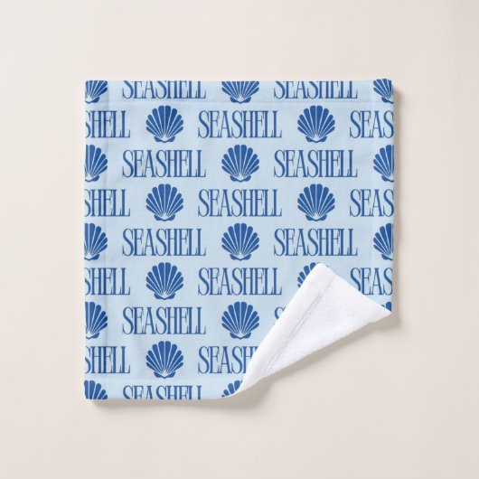Muschel Badhandtuch Set (Waschlappen)