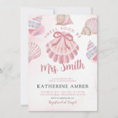 Muschel bald Mrs. Beach Sea Brautparty Einladung (Vorderseite)