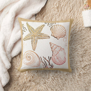 Muschel Beach Beige neutrale Muscheln Kissen Kisse