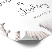 Muschel Beach Hochzeitssymbol für Wasserfarben Poster (Ecke)