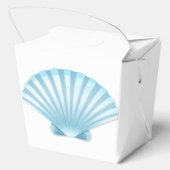 Muschel Beach Nautical Blue Elegantes Hochzeitsfes Geschenkschachtel (Rückseite)