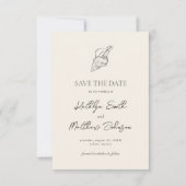 Muschel Beach Ocean Minimalistische Hochzeit in Ur Save The Date (Vorderseite)