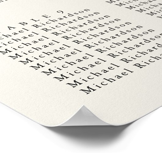 Muschel Beach Ocean Wedding 12 Table Seating Chart Poster (Ecke)