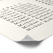 Muschel Beach Ocean Wedding 12 Table Seating Chart Poster (Ecke)