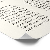 Muschel Beach Ocean Wedding 14 Table Seating Chart Poster (Ecke)