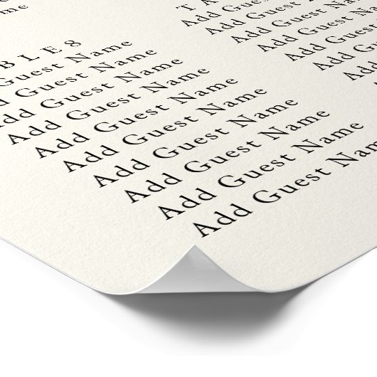 Muschel Beach Ocean Wedding 14 Table Seating Chart Poster (Ecke)