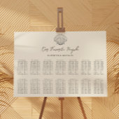 Muschel Beach Ocean Wedding 14 Table Seating Chart Poster