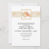 Muschel Beach Sand Stripe Conch Einladung (Vorderseite)