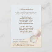 Muschel Beach Shore Hochzeitreise Begleitkarte (Rückseite)