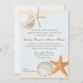 Muschel Beach Starfish Hochzeit Einladung (Vorderseite)