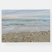 Muschel Beach Sunrise Gästebuch (Rückseite)