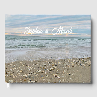 Muschel Beach Sunrise Gästebuch
