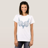 Muschel-Bikini-Linienkunst T-Shirt (Vorne ganz)