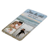 Muschel blauer Strandmagnet rett-the-date Vorlage Magnet (Linke Seite)