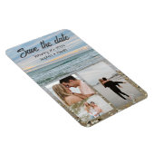 Muschel blauer Strandmagnet rett-the-date Vorlage Magnet (Rechte Seite)