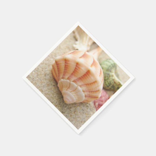Muschel-Blitzgerät am Stripten Meer Serviette (Ecke)