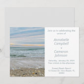 Muschel Blue Beach Hochzeit Einladung (Vorne/Hinten)