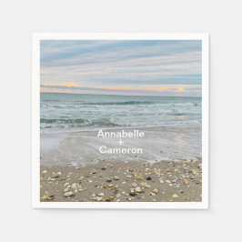 Muschel Blue Beach Sunrise Wedkins Serviette