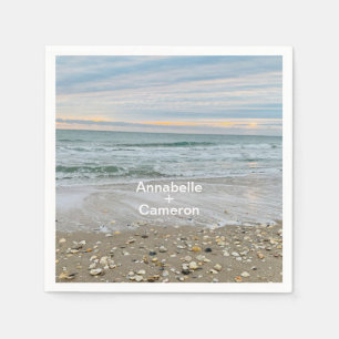 Muschel Blue Beach Sunrise Wedkins Serviette
