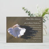 Muschel Brown Hochzeit Einladungen (Stehend Vorderseite)