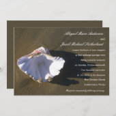 Muschel Brown Hochzeit Einladungen (Vorne/Hinten)