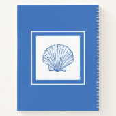 Muschel "Coastal Blue and White Scallop" Notizblock (Rückseite)