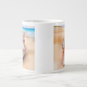 Muschel der Aquarellküche am Strand Jumbo-Tasse (Vorderseite)