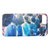 Muschel der Austern, Farbe blau in grau Case-Mate iPhone Hülle (Rückseite (Horizontal))