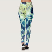 Muschel der Austern, Farbe blau in grau Leggings (Rückseite)