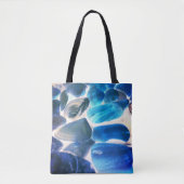 Muschel der Austern, Farbe blau in grau Tasche (Vorderseite)