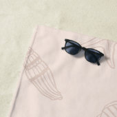 Muschel der Küstenschätze Rosa Strandtuch (Beispiel)
