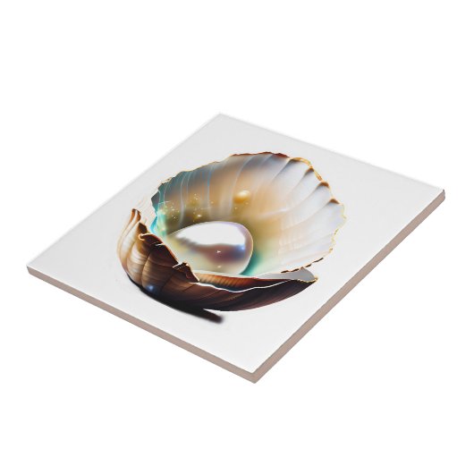 Muschel der Muscheln glänzend glänzend glänzende E Fliese (Seite)