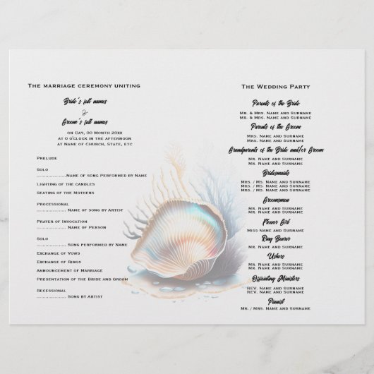 Muschel der nautischen Meeresseashells 3D chic (Vorderseite)