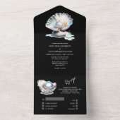 Muschel der Schwarz-weißen Muschelperle Tropenmusc All In One Einladung (Innen Boden)