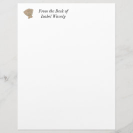 Muschel der Wasserfarbe Briefbogen