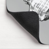 Muschel des Conchs - Grautöne Mousepad (Ecke)