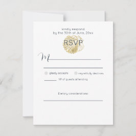 Muschel des Goldenen Meeres und Tief Preußen Blau RSVP Karte