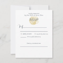 Muschel des Goldenen Meeres und Tief Preußen Blau RSVP Karte