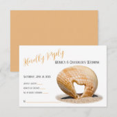 Muschel des Herzens der Liebe, Hochzeit, Dankeskarte (Vorne/Hinten)