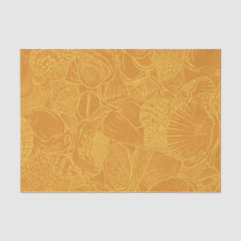 Muschel des Küstenmeeres Gelb-Decoupage Seidenpapier