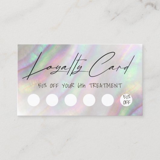 Muschel Design Loyalität Karte (Vorderseite)