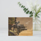 Muschel, die aus einem Gewehr der M-4 geflochten i Postkarte (Stehend Vorderseite)