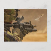 Muschel, die aus einem Gewehr der M-4 geflochten i Postkarte (Vorderseite)